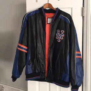 Mets men’s leather jacket XL Genuine MLB